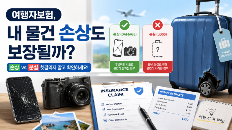 여행자보험 휴대품 파손 보상될까