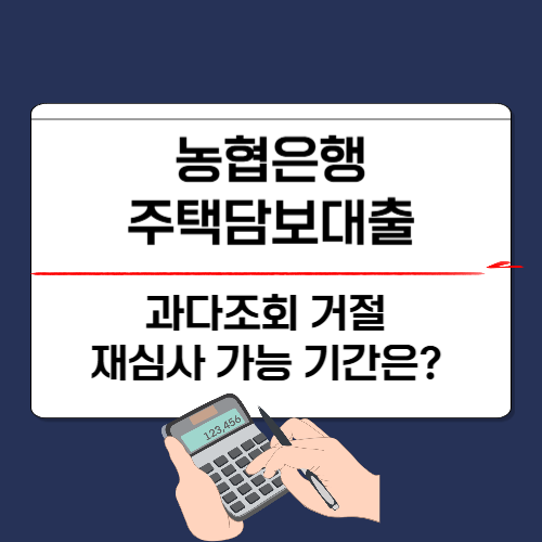 농협은행 주택담보대출 과다조회 거절, 재심사 가능 기간은?