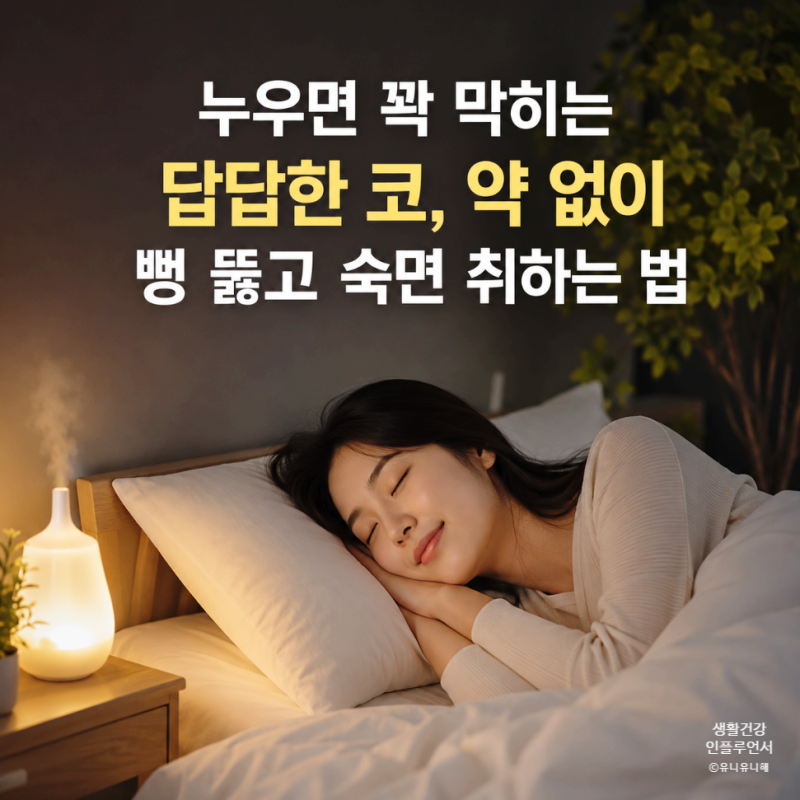 밤마다 잠잘때 코막힘 약 없이 뚫는법과 양쪽 한쪽 코막힘 원인 정리