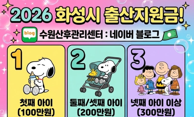 화성시 출산지원 출산지원금 산후조리비 50만 지원 첫째 100만 둘째 셋째 200만 전화번호 안....