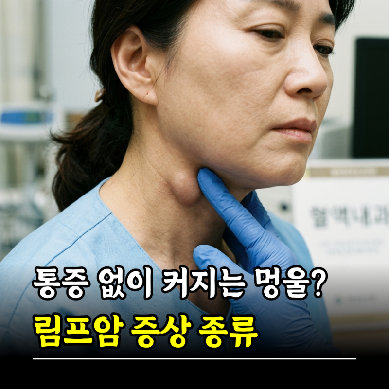 통증 없이 커지는 멍울이라면? 림프암 증상 종류