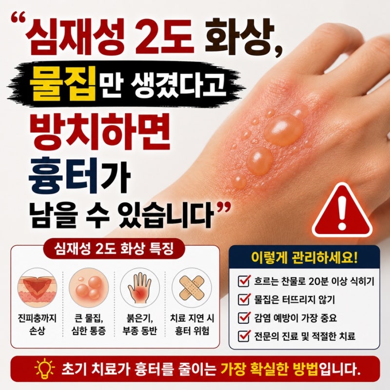 심재성 2도 화상 응급처치 흉터 남지 않는 방법