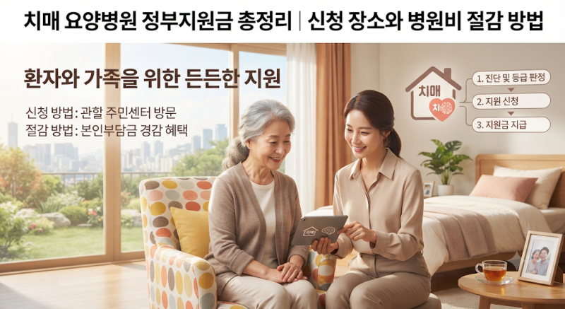 치매 요양병원 정부지원금 총정리｜신청 장소와 병원비 절감 방법