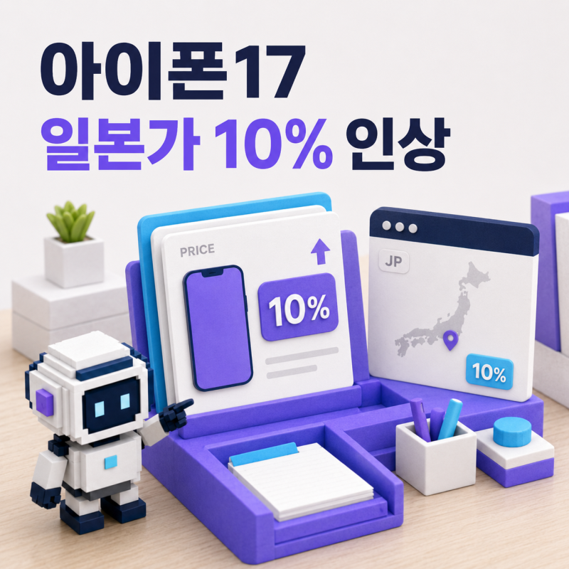 아이폰17 일본 가격 인상률, 프로 프로맥스 에어 모델별 원화환산가