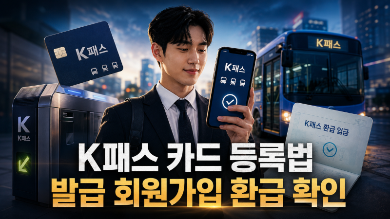 K패스 카드 등록법 발급부터 회원가입 환급 확인까지