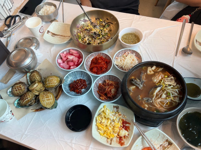 속초여행 반려견 동반 식당 속초해녀마을 | 주차, 웨이팅, 반려견 동반 전용석, 메뉴 솔직후....