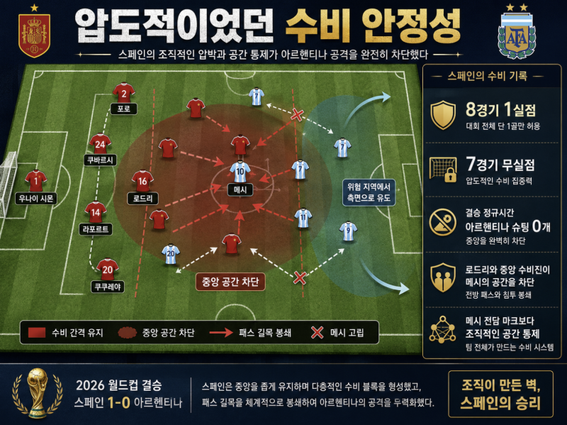 2026 월드컵 결승 결과 개인상 누가 받았나｜스페인 아르헨티나 1대0, 페란 토레스가 만든 우....