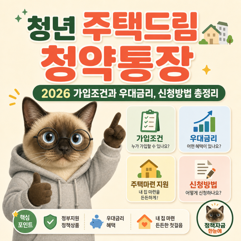 청년 주택드림 청약통장 2026 가입조건과 우대금리, 신청방법 총정리