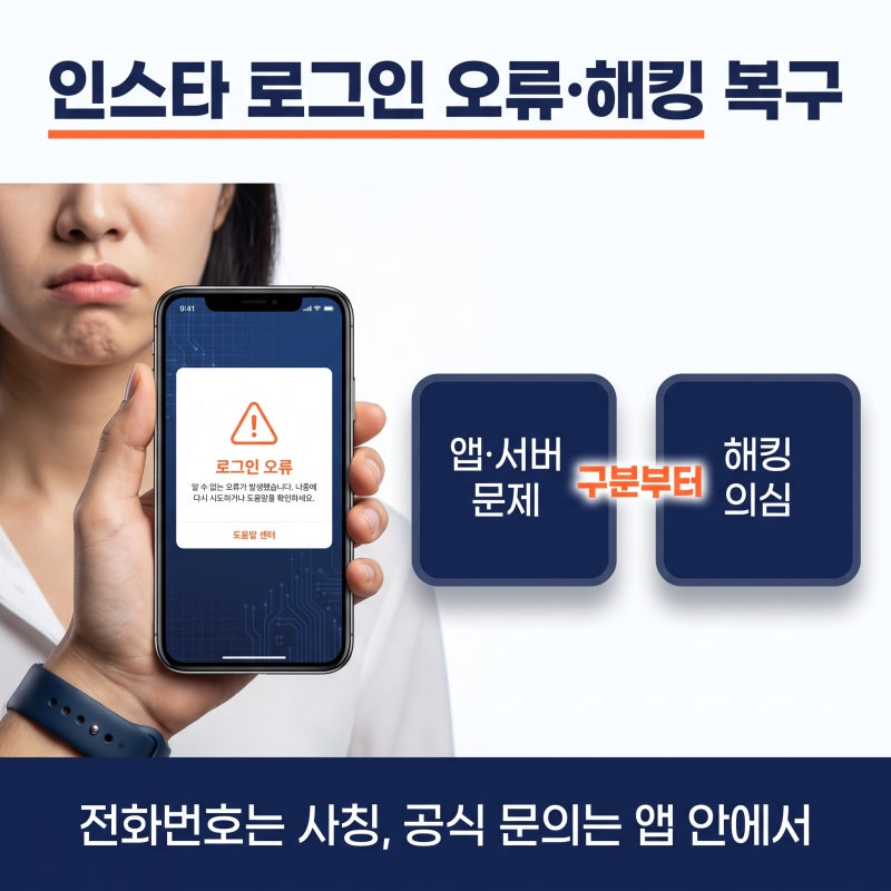 인스타그램 계정 로그인 오류·해킹 의심될 때 복구방법! 고객센터 및 전화번호 총정리