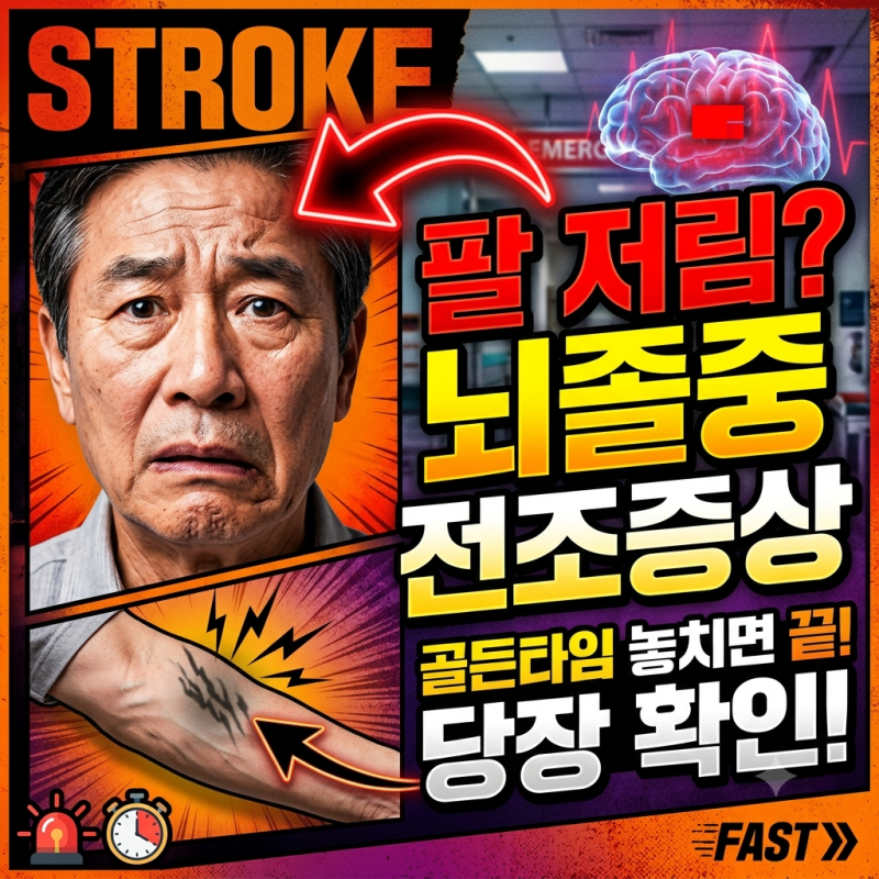 뇌졸중 전조증상 초기 마비 신호 골든타임 치료 방법은?