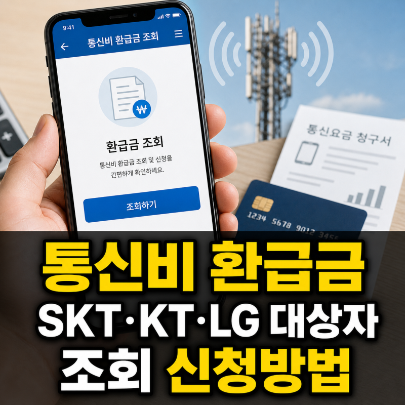 통신비 환급금 조회 신청방법과 SKT KT LG 대상자 확인