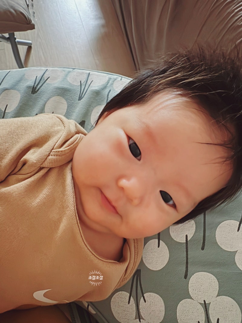 70~80일 육아일기 | 수유중 장난치는 아기, 폴레드 아기띠 통풍시트 내돈내산, 그리고 3개월 기....
