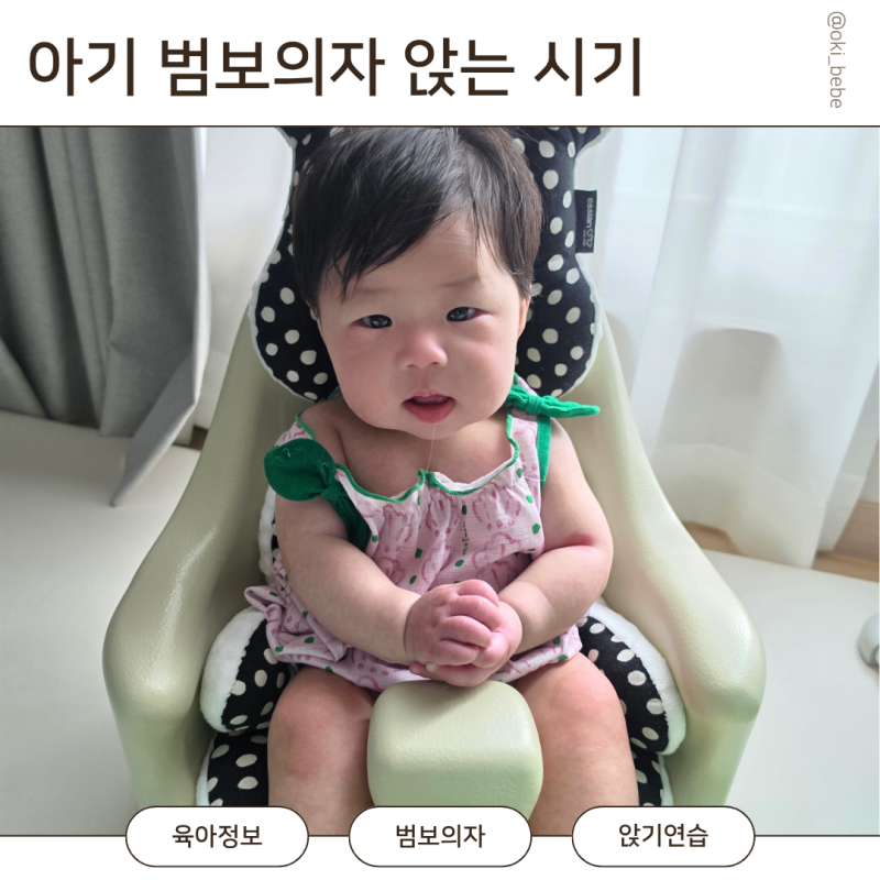 5개월 아기 범보의자 앉는 시기 언제부터 앉기 연습