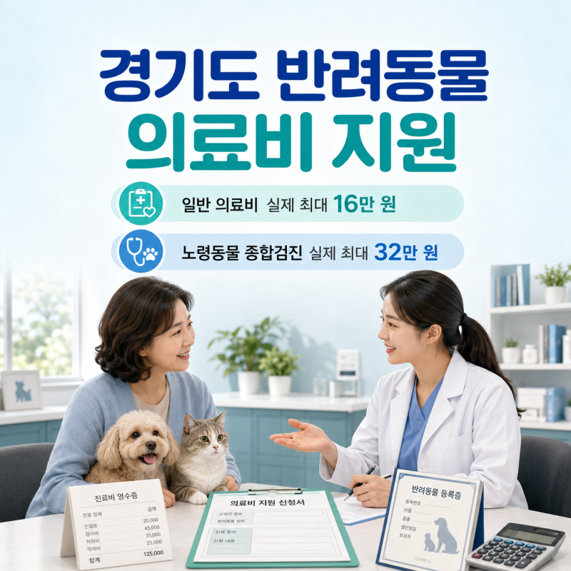 경기도 반려동물 의료비 지원 2026, 최대 32만원 받는 대상과 신청방법