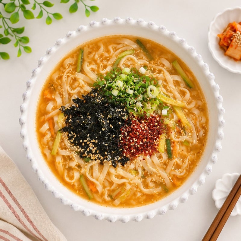 초간단 칼국수 레시피, 멸치 칼국수 라면 10분 레시피
