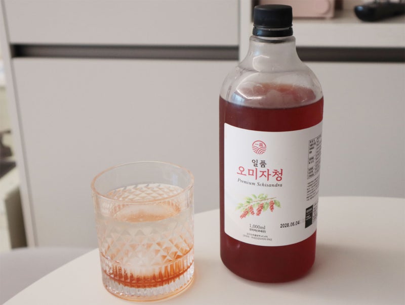 오미자청 오미자원액 일타농부 일품오미자청 에이드 만들기 홈카페