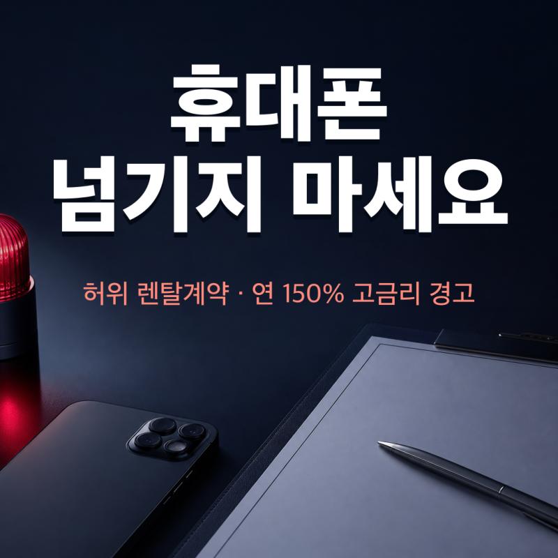 “휴대폰 빌려주면 대출” 연 150% 덫…금감원이 경고한 수법