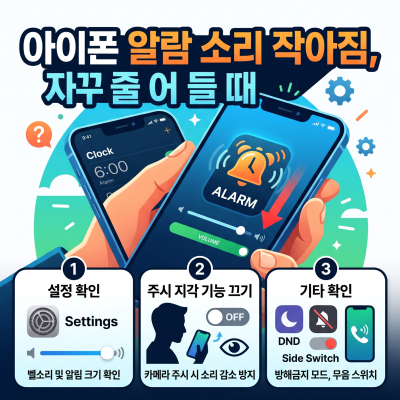 아이폰 알람 소리 작아짐, 자꾸 줄어들 때 3가지 해결책