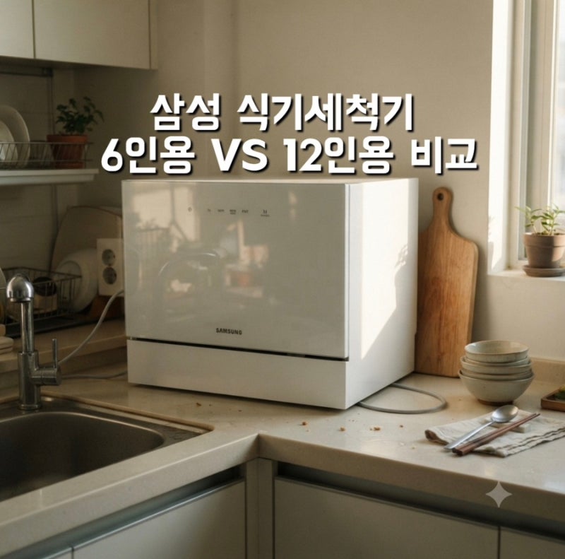 삼성식기세척기6인용 vs 삼성식기세척기 12인용 설치 조건 비교