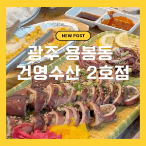 광주 용봉동 건영수산2호점 오징어 통찜 맛집! 산오징어회까지 대만족