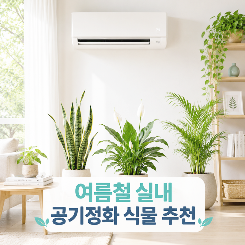 여름철 실내 공기정화 식물 추천, 에어컨과 함께 두기 좋은 순위