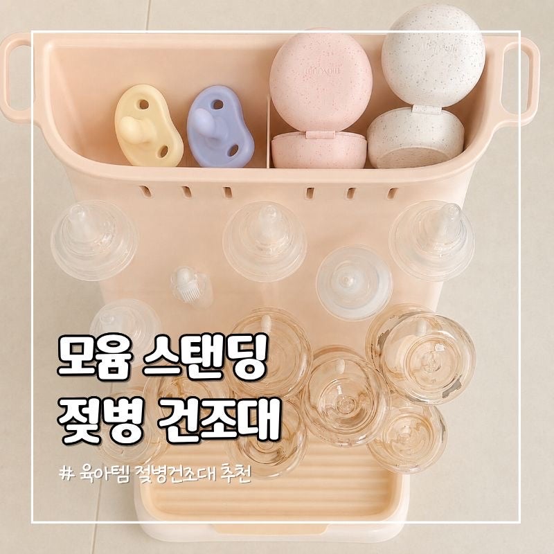 맘마존 육아템 아기 용품 추천 모윰 스탠딩 젖병 건조대 사용후기