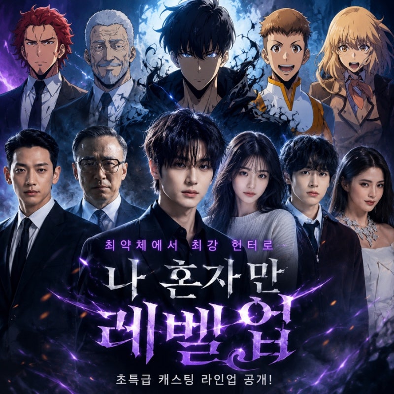 143억 뷰 신화 '나 혼자만 레벨업', 변우석·한소희·이성민에 정지훈까지 역대급 실사화 라인....