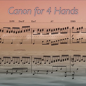 캐논 변주곡 피아노 포핸즈 중고급 악보 Canon in D for 4 Hands