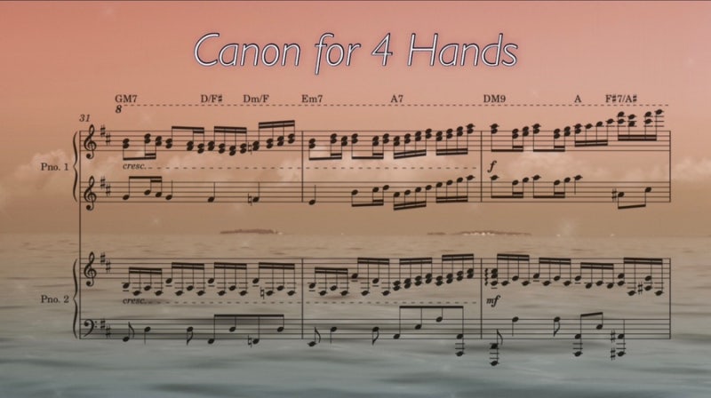 캐논 변주곡 피아노 포핸즈 중고급 악보 Canon in D for 4 Hands