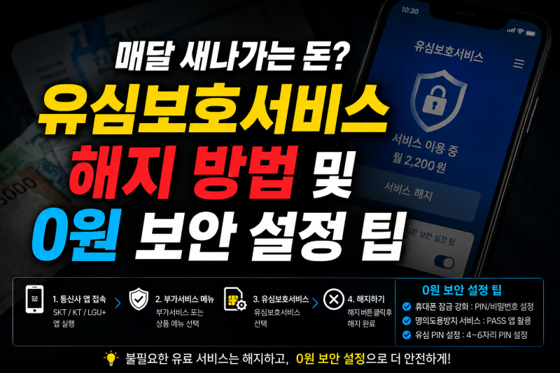 "유심보호서비스 해지 방법 및 통신사별 알뜰폰 해제 절차 정리"