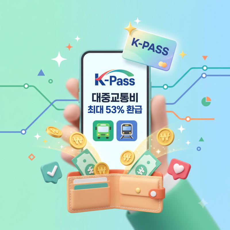 [교통비 절약] 대중교통 이용하고 매달 최대 53% 환급! 'K-패스(K-Pass)' 신청 방법 및 혜택 총정....