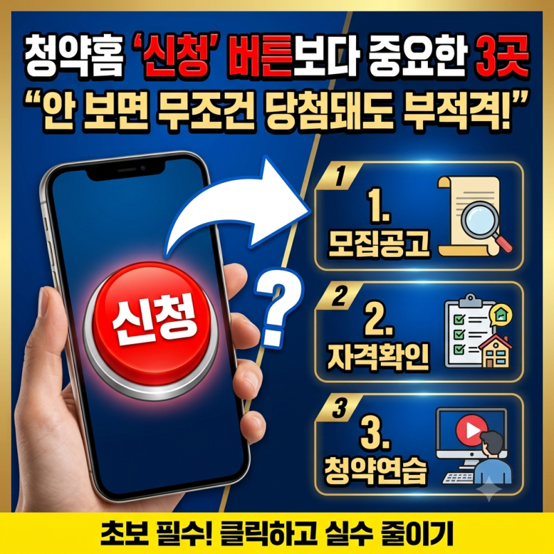 청약홈 사용법, 신청 전 꼭 볼 3곳