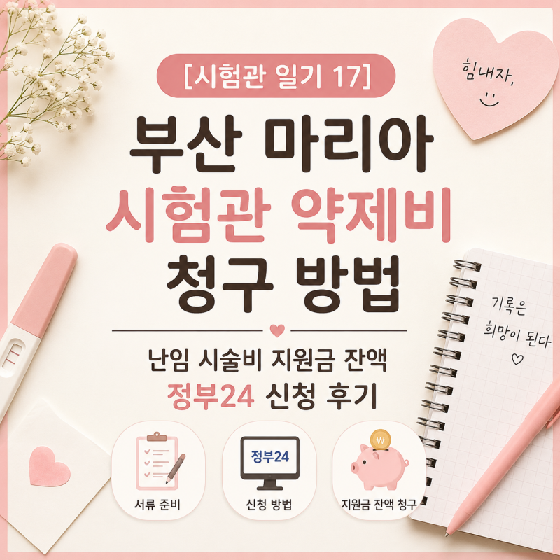 [시험관 일기 17] 부산 마리아 시험관 약제비 청구 방법｜난임 시술비 지원금 잔액 정부24 신....