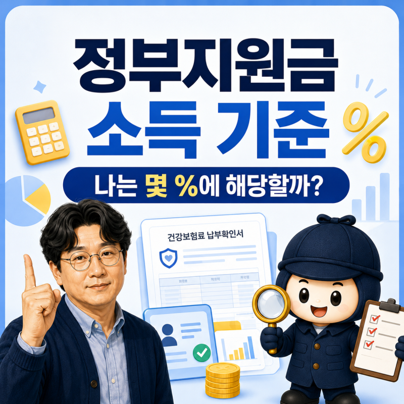 내가 정부지원금 대상일까? 중위소득·건강보험료 확인 방법 총정리 (40대 직장인·N잡러 필수....
