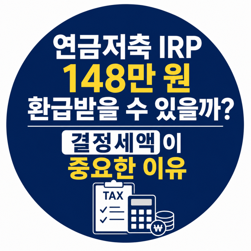 ② 연금저축 IRP 148만 원 환급받을 수 있을까? 결정세액이 중요한 이유