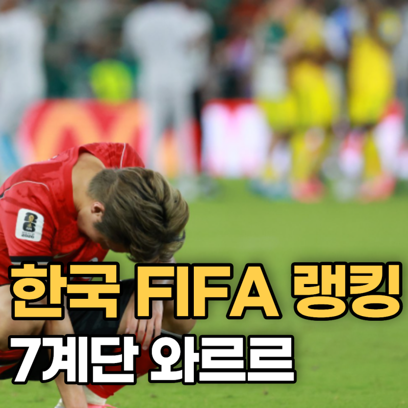 FIFA 랭킹 32위로 추락한 한국 축구 4년 7개월 만에 30위권 밖 밀려난 이유