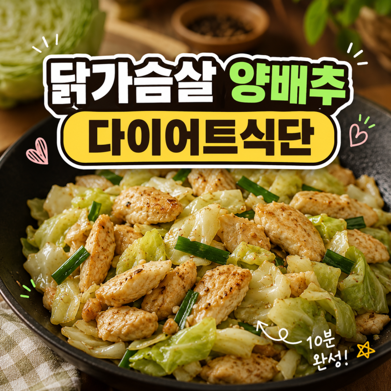 퍽퍽한 닭가슴살, 양배추와 볶았더니 반전 식감!