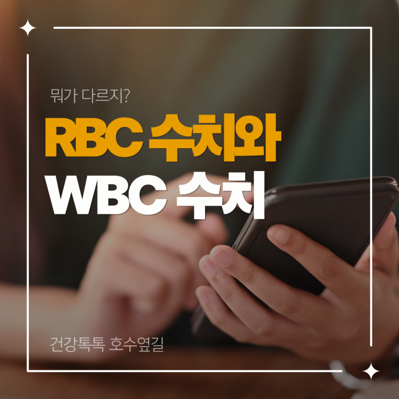 RBC수치와 WBC수치로 알 수 있는 것은?