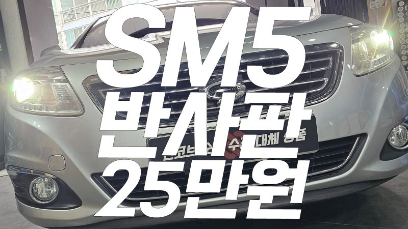 SM5 반사판 교체 비용 양쪽 250,000원, 전조등 광도 미달 해결