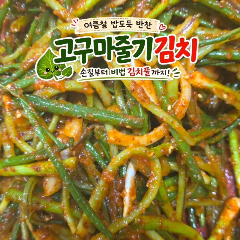 고구마순김치 담그는법 고구마줄기김치 만들기, 찬밥으로 만드는 김치풀 꿀팁까지