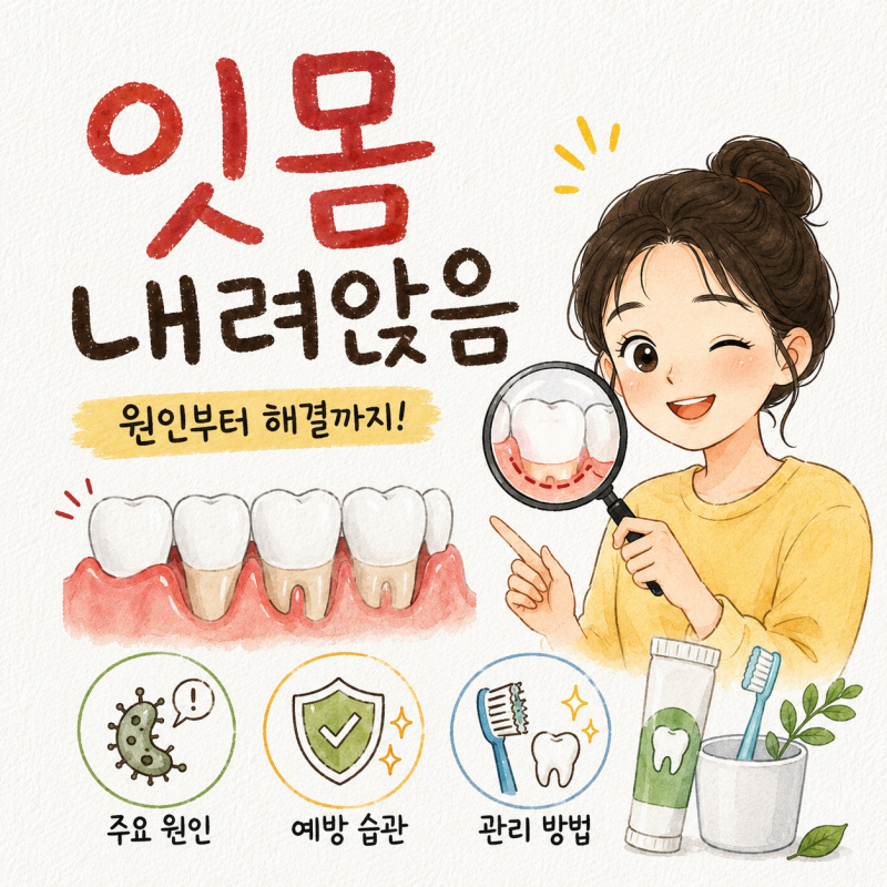 잇몸내려앉음 원인부터 예방과 관리 방법까지 자세히 알아볼까요?