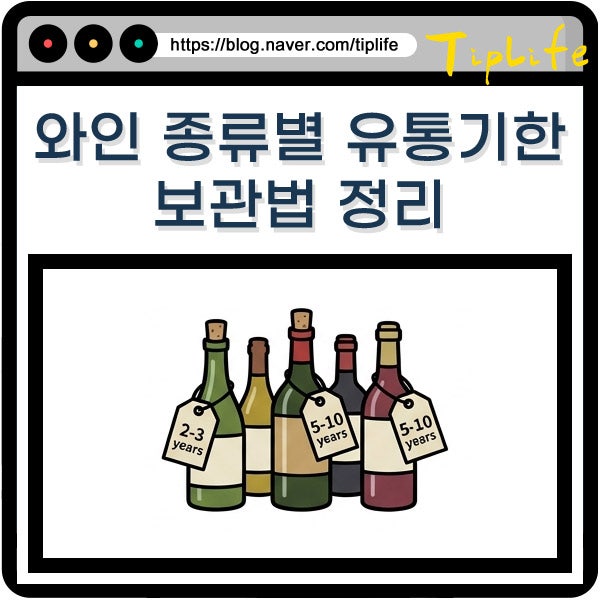 와인 유통기한 및 보관 방법 미개봉 화이트와인 등 종류별 확인