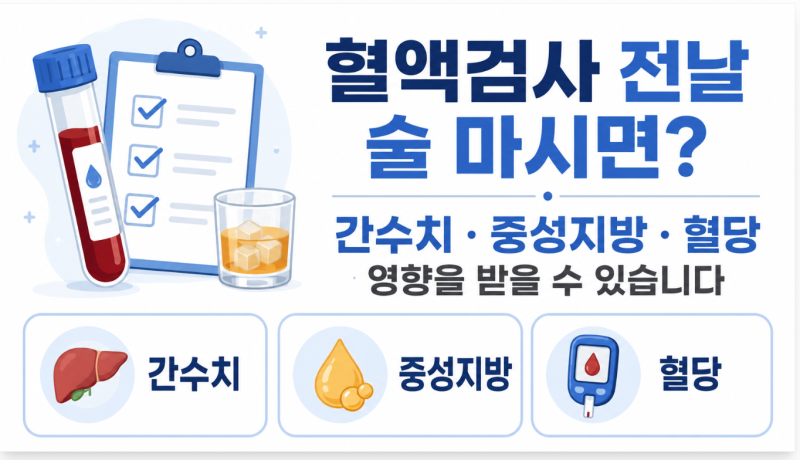혈액검사 전날 술 마시면 어떻게 될까?