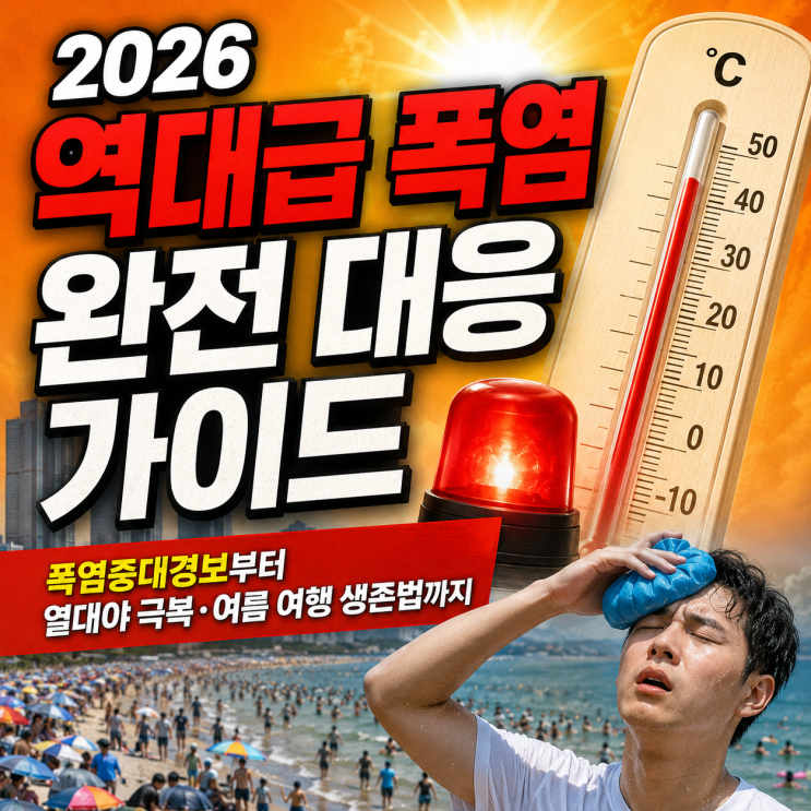 2026 역대급 <b>폭염</b> 완전 대응 가이드 — <b>폭염중대경보</b>부터... 