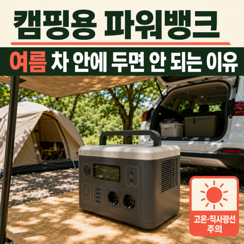 캠핑용 파워뱅크, 여름 차 안에 두면 안 되는 이유 5가지