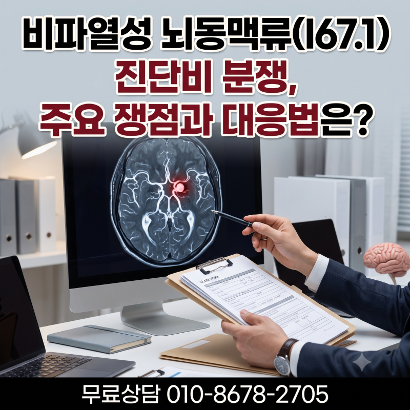 비파열성 뇌동맥류(I67.1) 진단비 분쟁, 주요 쟁점과 단계별 대응 방법