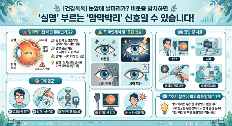 ️ 눈앞에 날파리가 떠다닌다면? '비문증' 방치하면 안 되는 이유