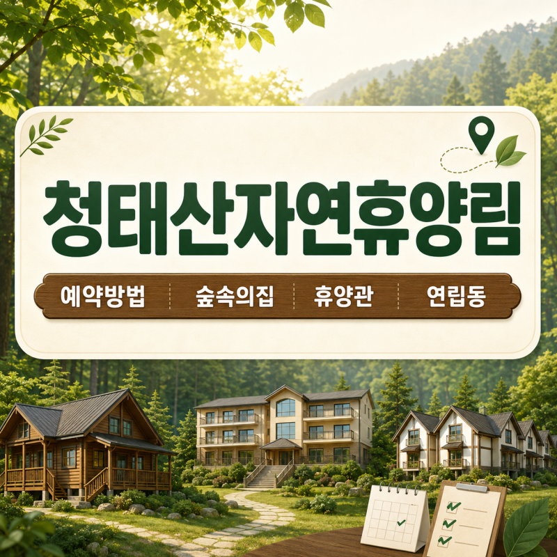 청태산자연휴양림 예약방법·숲속의집·휴양관·연립동 숙소 가격 한눈에 정리
