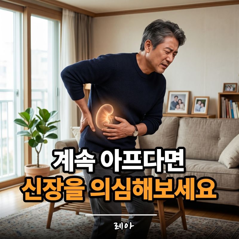단순 허리 통증인 줄 알았는데... 신장이 망가지고 있었습니다. 신장질환 초기증상