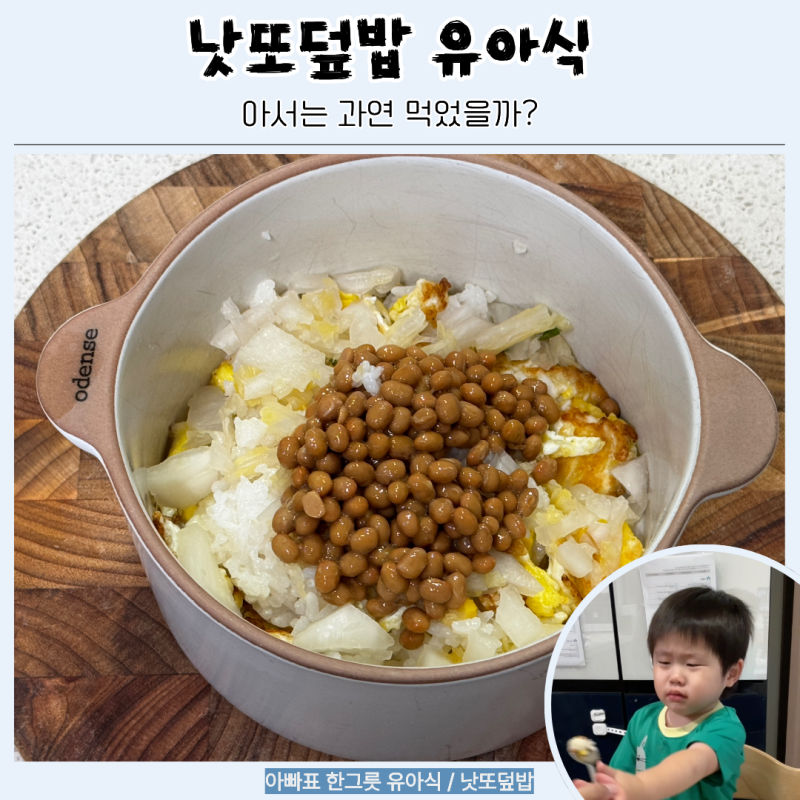 낫또 유아식 아빠표 낫또덮밥 레시피(돌아기 반찬)